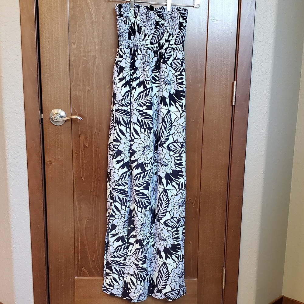 Strapless floral dress